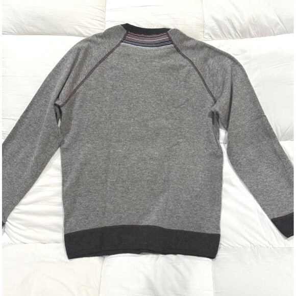 Moncler pullover crew neck gray mens sweater size XL cashmere wool - Picture 13 of 16